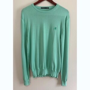 B. Draddy Men's Crew Neck Sweater Cotton Performance Golf Made in Italy SizeL